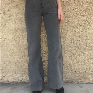 Grey corduroy bell bottoms